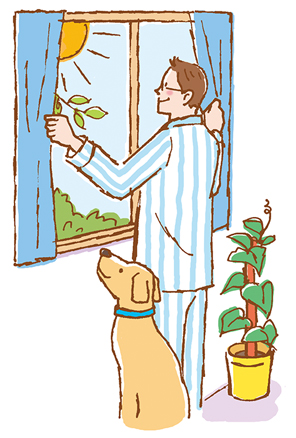 早起き→早寝をする